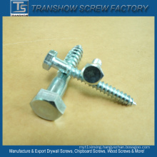 M8 Cheaper Price DIN571 Galvanized Ms Hex Head Wood Screws